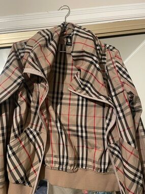 Burberry Beige, Black & Red Classic Check Jacket